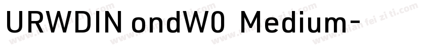 URWDINCondW05 Medium字体转换